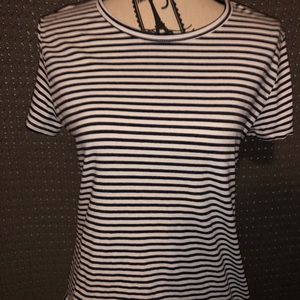 Navy striped shirt